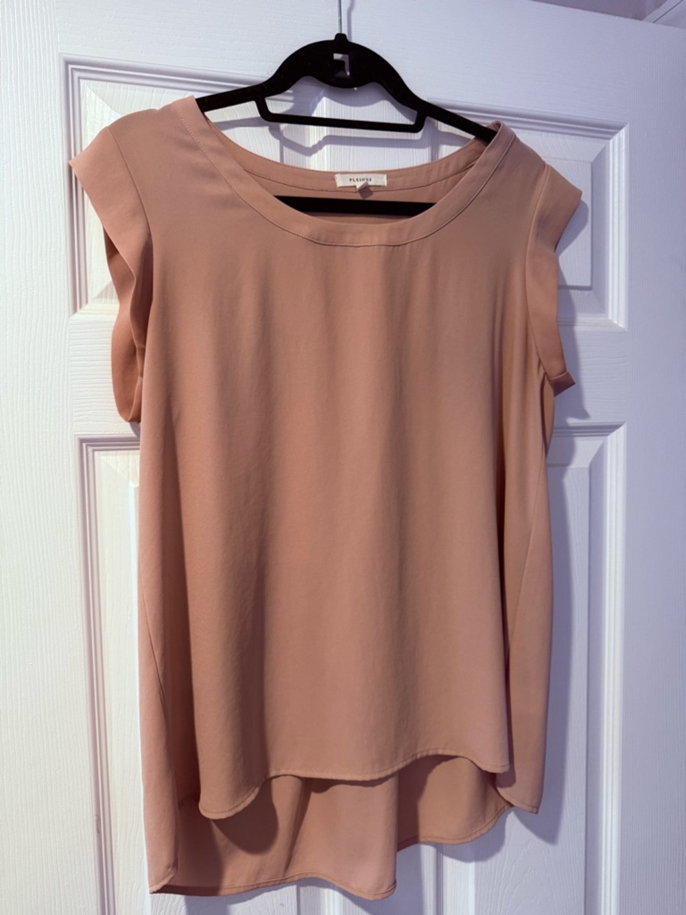 Pleione Blush Cap-Sleeve Flow Top